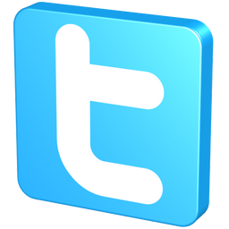 Blue Twitter Icon 256x256 png